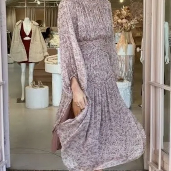 SHONA JOY Paulette Long Sleeve Open Back Midi Dress 12 - Picture 9 of 9